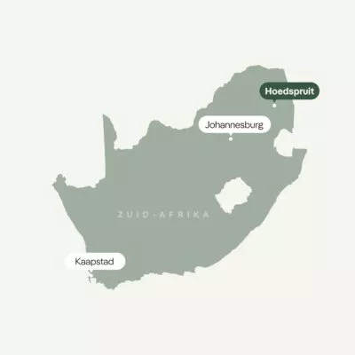 Hoedspruit op de kaart van Zuid-Afrika