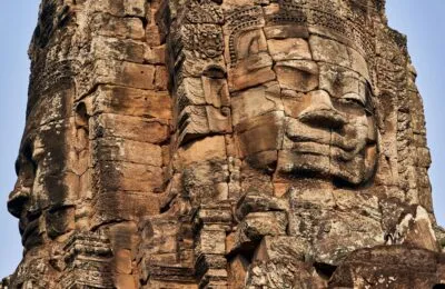 Bayon tempel in cambodja, met gezichten op de tempel