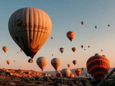 Turkije Cappadocia Luchtballonen Mooie Kleur Lucht
