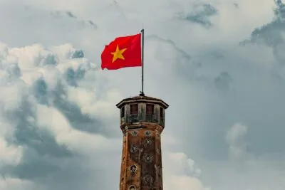Vlaggentoren in Hanoi, Vietnam