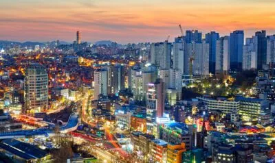 Nachtleven van Seoul in Zuid-Korea.