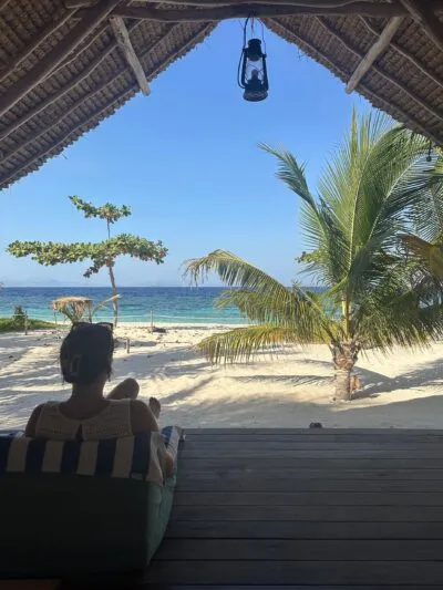 Robin op Gili Kedis, Indonesië.