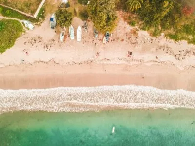Mauritius Zee Strand Bootjes Van Boven
