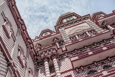 Sri Lanka Colombo Roze Met Wit Gebouw