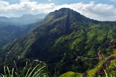 Sri Lanka Ella Berg Met Spoor Weg Groen