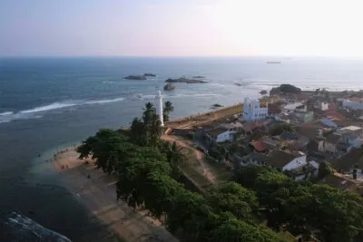 Sri Lanka Galle Vuurtoren Huizen Zee