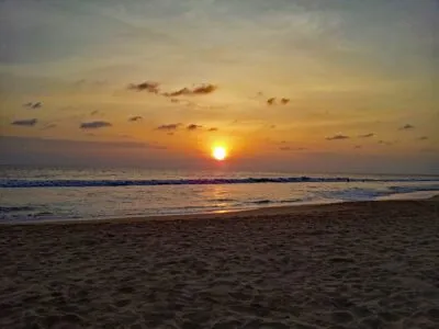 Sri Lanka Hikkaduwa Zonsondergang Strand