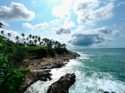 Sri Lanka Tangalle Zee Stenen Palmbomen