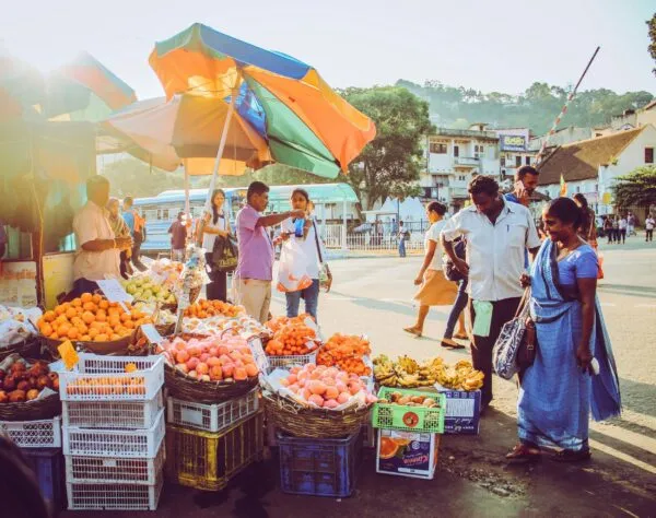 Sri Lanka Kandy Kraampje Met Fruit
