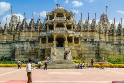 Ranakpur India Tempel Voorkant Van Het Gebouw